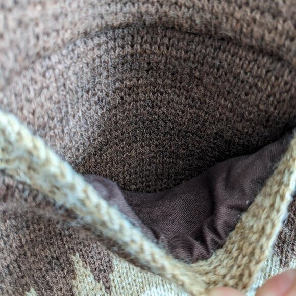 Vintage White Ram Wool Acrylic Jacket Zip Nordic Sweater - Picture 7 of 8